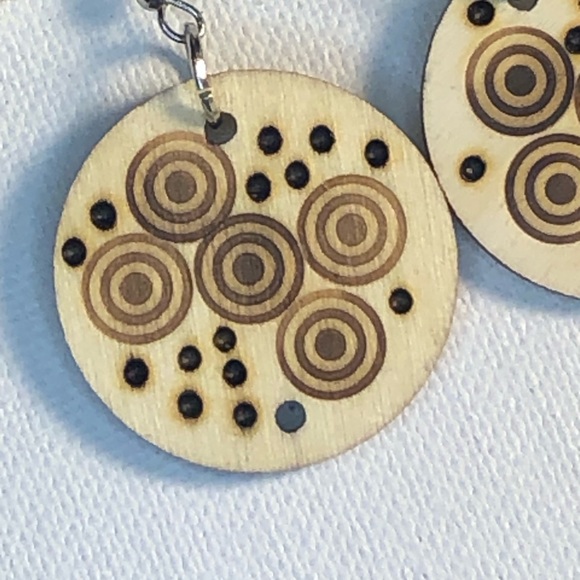 {Pyrography Earrings}🔥 - Picture 3 of 7